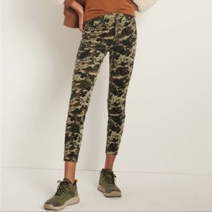 Pilcro Camo Corduroy Skinny Ankle Pants